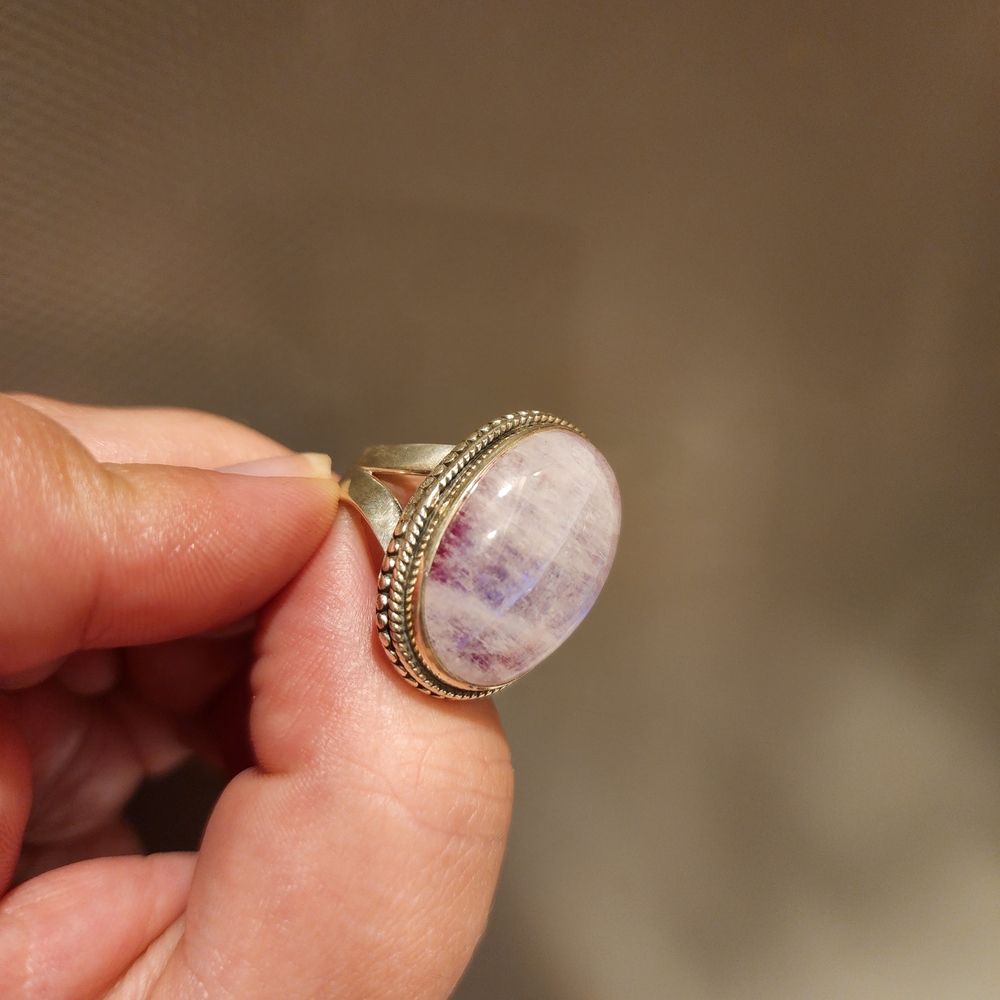 Silver Moonstone Ring - image 7